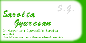sarolta gyurcsan business card